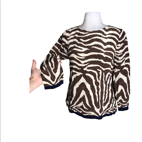 J. Crew | Silk giraffe print blouse half sleeves - Picture 8 of 11